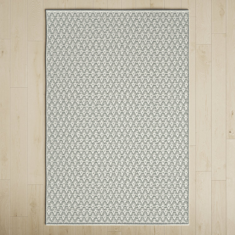 Birch Lane™ Evansdale Geometric Handmade Flatweave Cotton Gray Area Rug